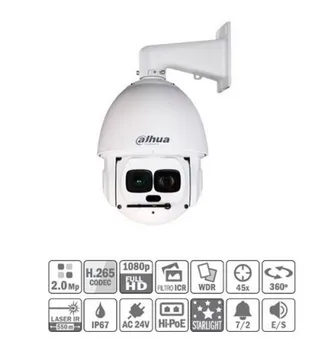 

PTZ Dome IP 2M DN WDR Starlight 550m Laser 45X 3D V. A. IP67 Hi-Poe SD6AL245U-HNI