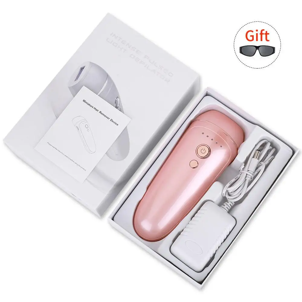 Pink with box 600000 мигает лазерный эпилятор для лица машина для перманентного удаления волос унисекс прибор для удаления волос для всего тела depilador лазер - Цвет: Pink with box