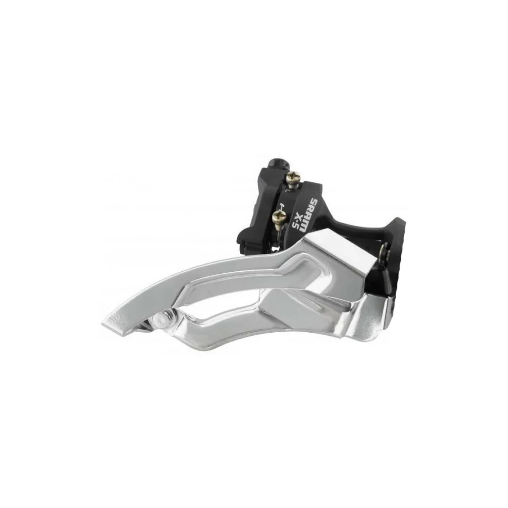 Переключатель передний SRAM X-5, 2 ск., хомут 1 3/8"(34,9 мм), hамка- универсальная, nяга- универсаль