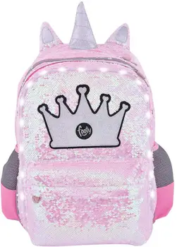 

FOOTY backpacks for girls toddler preschool and college Primary-style crown youth with sequins and cloth