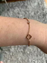 JeeMango de acero inoxidable Flor de cristal CZ colgante de planta pulseras para las mujeres cadena de oro rosa y pulsera de enlace pulsera JB19114