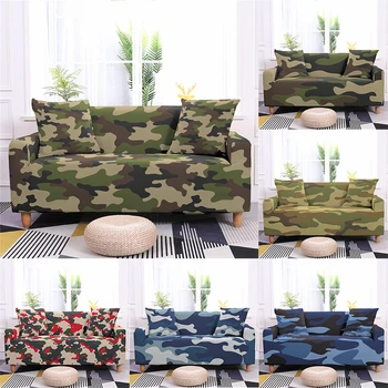 

Stretch Sofa Cover Camouflage Pattern Sofa Slipcovers Elastic Armchair For Dining Room Living Room Sofa Covers Sofa protector