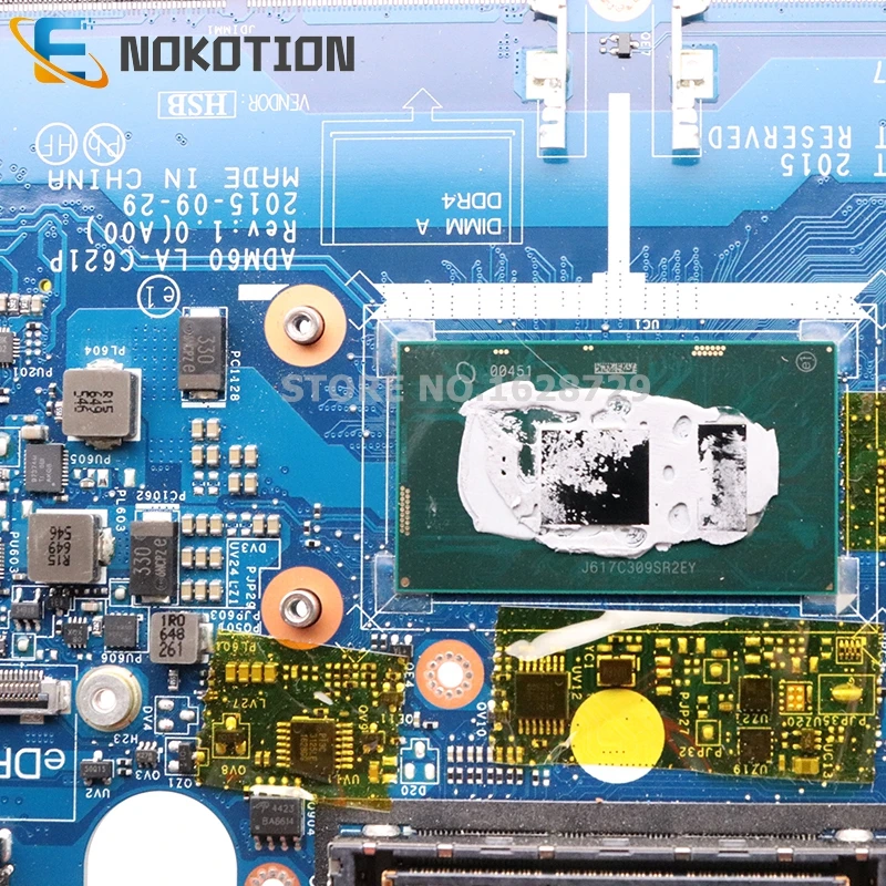 low cost NOKOTION CN-0T78NH 0T78NH T78NH ADM60 LA-C621P For Dell Latitude E5270 Laptop Motherboard SR2F1 I7-