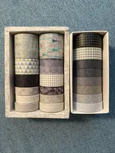 8 unidades/juego de cinta Washi de Color sólido, cinta adhesiva decorativa Kawaii, cinta adhesiva para diario de recortes, cinta de papelería