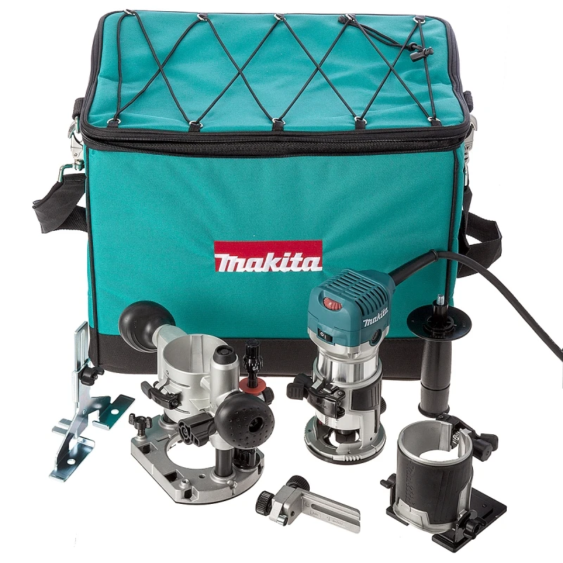 Фрезер электрический Makita RT0700CX2 (Мощность 710Вт, регулировка скорости, сумка для хранения)