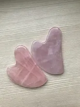 Tablero de Jade Guasha de cuarzo rosa, rascador de piedra Natural, herramientas para terapia de presión corporal, cara, cuello y espalda