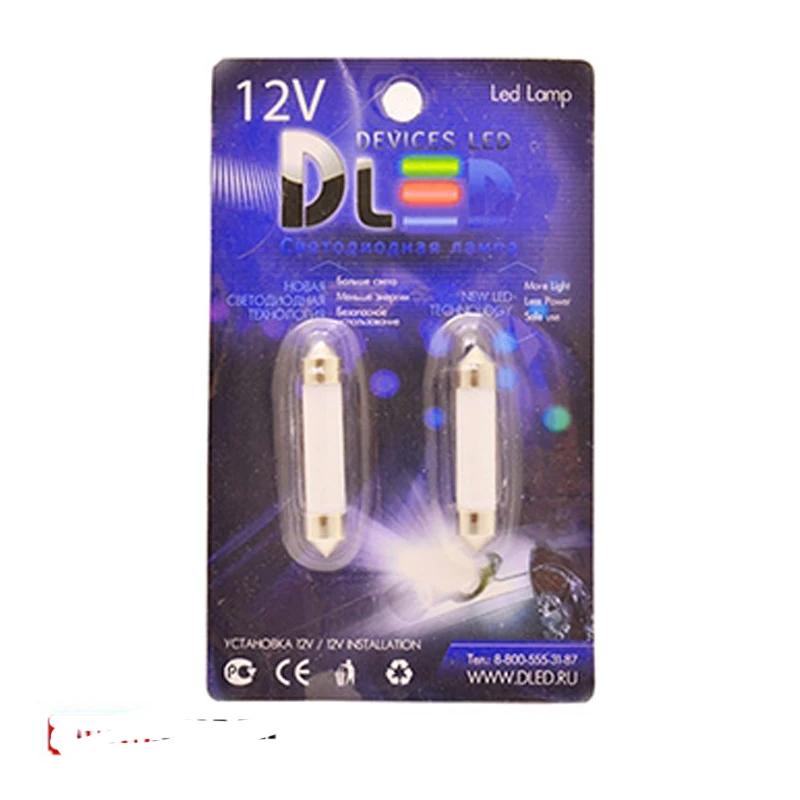 1 шт. Светодиодная автолампа C5W FEST LED COB 41мм Led String|Сигнальная лампа| |
