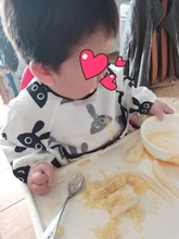 Baberos de Bandana para bebé, Baberos coloridos de dibujos animados, impermeables, para comer, dibujo de manga larga, delantal de autoalimentación para bebé