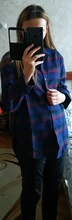 Plaid Shirt Blouse Women Tops Blusas Long-Sleeve Loose Flannel Plus-Size Cotton New-Brand