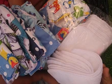 [Simfamily] 6 uds pañal + 6 uds insertar lavable pañal de tela para bebé cubierta de pañal ajustable reutilizable pañales de tela disponible