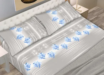

Full bed sheets 100% cotton design Fantasy color Gray