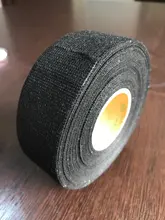 Rollo de cinta de tejido adhesivo, arnés de cableado para coche, color negro, 25M