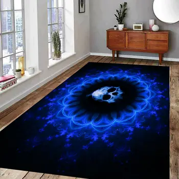 

Skull Gothic Patterned Carpet ,Non Slip Floor Carpet,Teen's Carpet,Turkish Rug