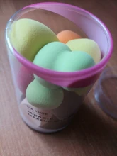 Maange10 Uds Mini Foam-Puff de polvo grande, belleza, licuadora, base correctora, crema suave, en húmedo y seco, doble uso