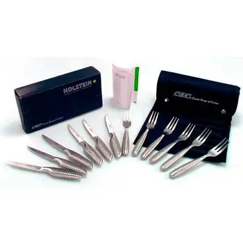 

Set of 6 cutlery knives cutlery and 6 Premium stainless steel forks | 12 pieces and HOLSTEIN gift case