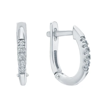 

Silver earrings with cubic zirconia sunlight