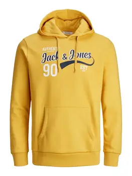 

Jack & Jones man hoodie JJelogo Sweat Hood color yellow (12157324)