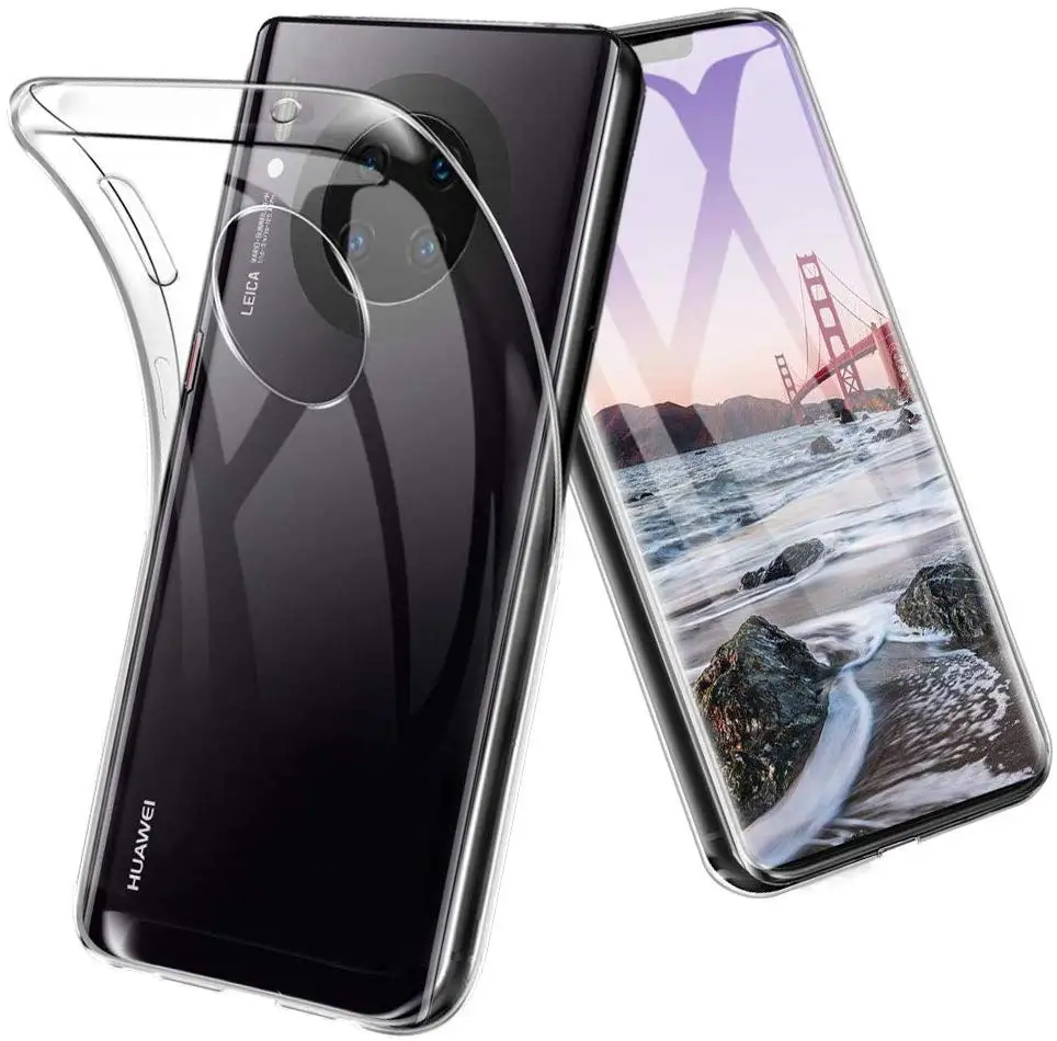 Stand case Gel TPU Huawei Mate 30 Pro Clear Case