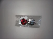 Laddybug-pendientes de dibujos animados de insectos, abrazadera de cristal, joyería bonita de mariquita, sin perforaciones, regalos para niños, novedad de 2020