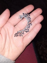 Bohemian sin Piercing para la oreja, de estrás de cristal Cuff Wrap Clip de perno pendientes para mujer niña moda pendientes joyas Bisutería