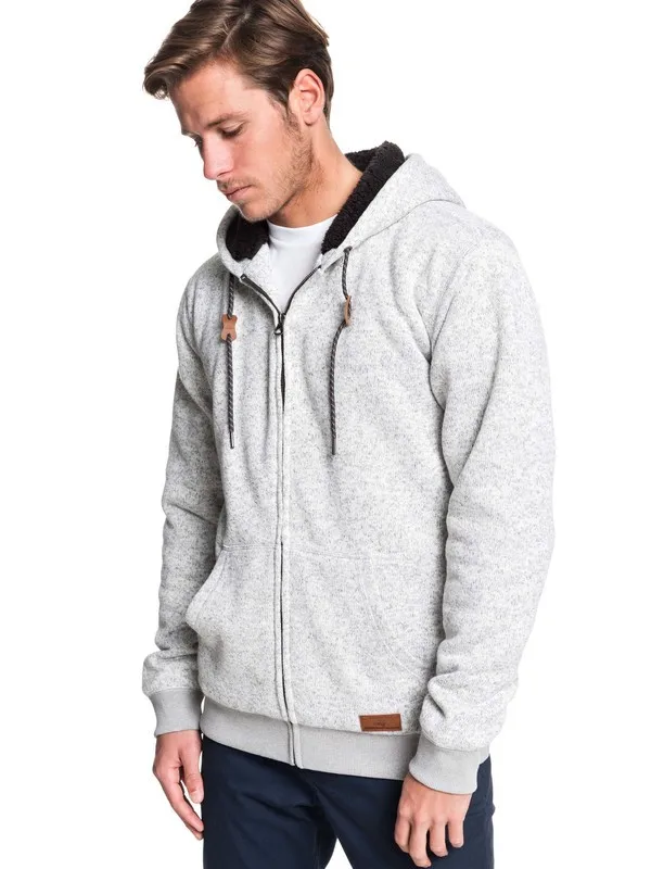 Толстовка длина молнии Quiksilver Keller Sherpa Light Greys