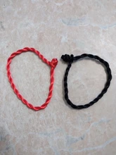 Venta al por mayor, 10 unidades/lote, pulsera de cuerda hecha a mano con hilo rojo de la suerte, rojo y verde para hombres y mujeres, joyería para parejas