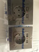 Eu-Power-Socket-Socket Pc-Panel Wall SRAN 250V Smart Dual Home-16a with USB for 5V 2A