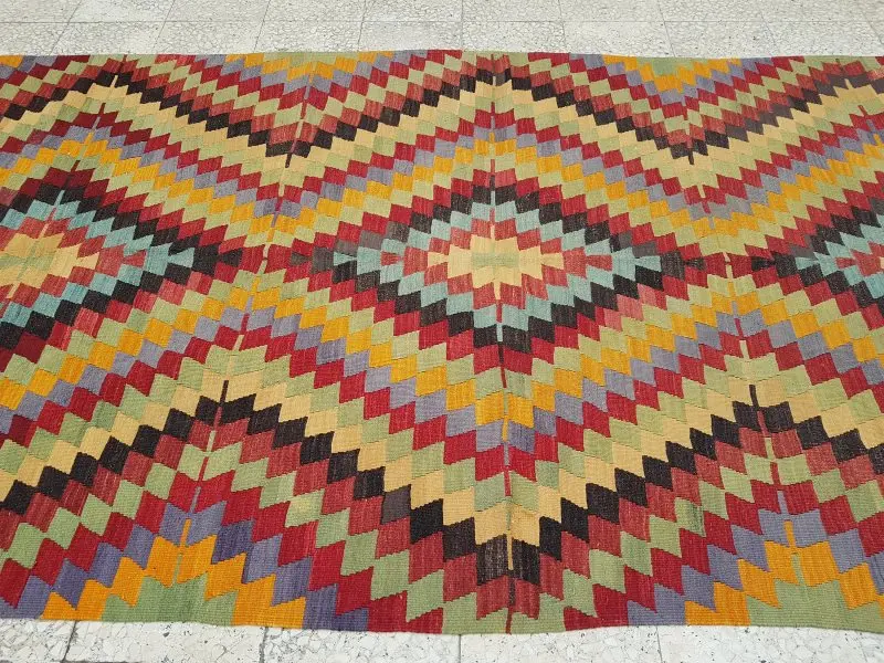 Винтаж Коврик для прихожей бегун 5'2'' X 11'4''/158x346 см