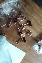 TUTU 10 unids/lote Color sólido oro rosa Clips de carpeta metálicos notas carta Clip de papel suministros de oficina H0059