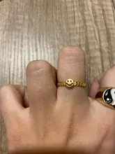 WANTME-Anillo de plata de primera ley con forma de sonrisa para mujer, sortija ajustable, cadena de eslabones de plata esterlina 925, estilo Hip Hop, Punk, 2021