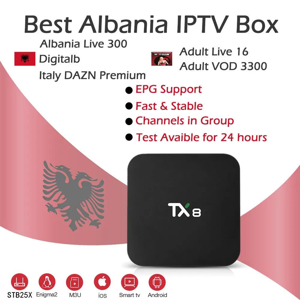 TX8 ТВ приставка 4K Android tv 9,0 HD H.265 wifi 4 Гб 64 Гб телеприставка+ Albania IP tv подписка Италия Премиум 3500+ Live IP tv приставка для взрослых