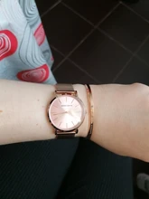 Ins-Reloj de pulsera de cuarzo japonés para mujer, accesorio de marca, resistente al agua, de oro rosa, sencillo, de acero inoxidable, 1 Juego
