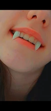 Colmillos de dientes de vampiresa para halloween, accesorios de bricolaje, pegamento para apoyos de dientes, Cosplay, respetuoso con el medio ambiente, fiesta de vampiresa