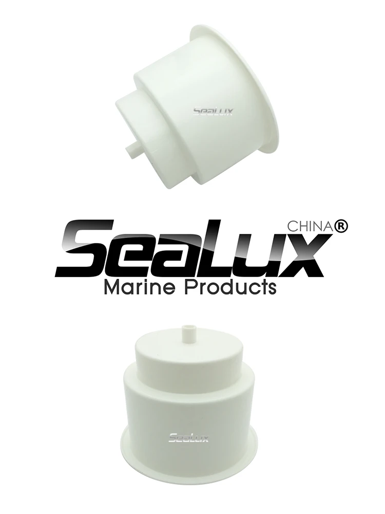 Sealux-Getränkehalter aus Kunststoff mit mittleren Abflusslöchern, UV-stabilisiertes PP, weiße Farbe für Boots und Yachten – Detail 1