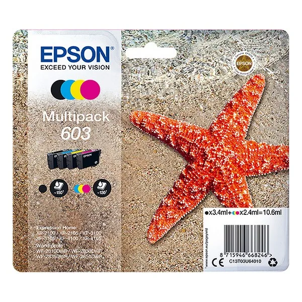 Оригинальный чернильный картридж (в упаковке 4) Epson 603 Multipack | Компьютеры и офис