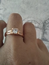 AAA + Zircon Cubic Zirconia 4 garra dedo anillo para mujer oro Color de rosa de cristal de moda de joyería de marca comentado DWR051M