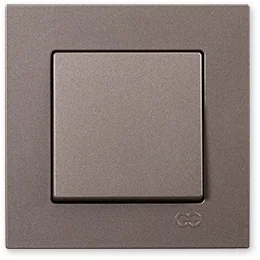 

PnpnElectrıc Gns Eqona Metallic Mocha Switch 10A 220V AC 1 Gang Switch