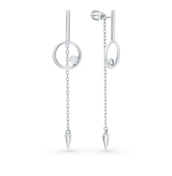 

Silver earrings with cubic zirconia sunlight sample 925