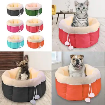 

Round Pumpkin Shape Pet Nest Winter Warm Sleeping Cat House Dog Kennel Cats House Super Soft Bed For Small Medium Large Dogs Cat