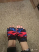 Guantes de Ciclismo de medio dedo para niños, de camuflaje, alta elasticidad, antideslizantes, equipo de equitación