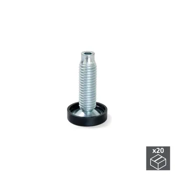 

Lot of 20 Levelers M10 Emuca circulate D. 23 regulating outer H 38 mm