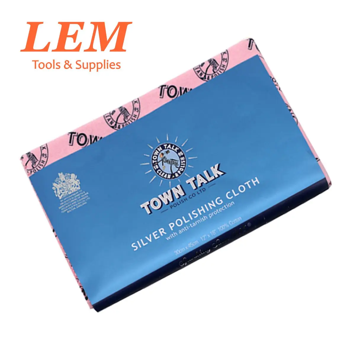 Original Town Talk Silver Polishing Cloth 30*45cm Jewelry Anti-Tarnish  Cleaning Watches Natural Cotton Fibers 12*18inch