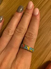 Bamoer-Anillos abiertos para dedos de mujer, de Plata de Ley 925 geométrica, esmalte colorido, banda ancha, anillo de tamaño libre, joyería BSR126