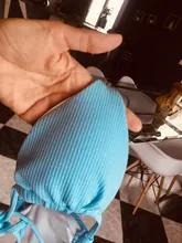 GNIM-Bikini brasileño de dos piezas para mujer, de dos piezas con espalda descubierta traje de baño, estilo triangular, ropa de playa, 2020