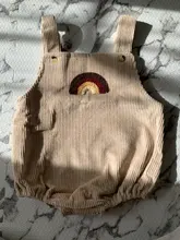 Monos con diseño de arcoíris para niños y niñas, peto de pana, ropa de una pieza, 2021