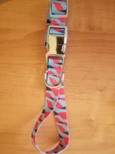 Dog-Personalized-Collar Cloth Reflective Metal Diving Collars Black Buckle Large Medium