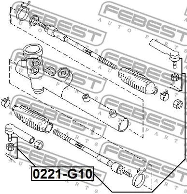 Наконечник рулевой Nissan Sunny G10 00-06 FEBEST 0221G10