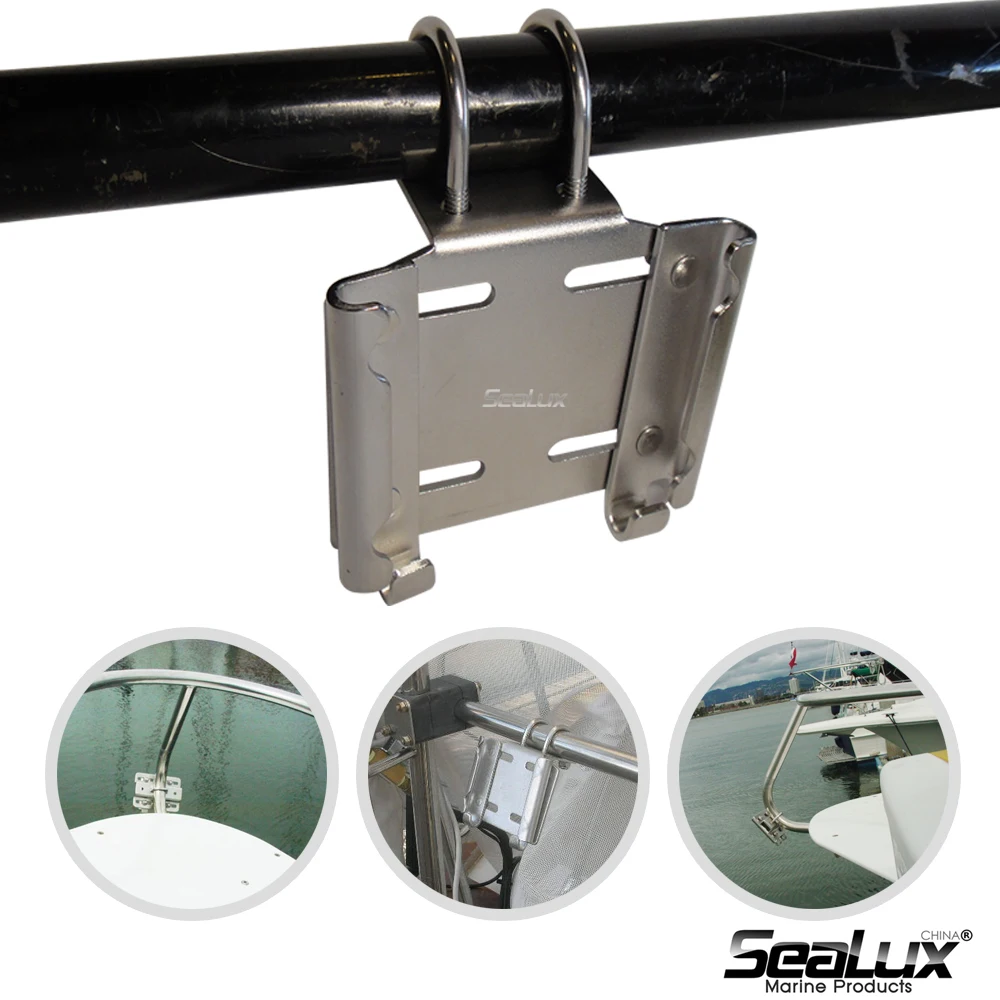 Small Rail mount Anchor brackets for horizontal rails for round tube and square tube Marine grade SS304 Boat Accessories
