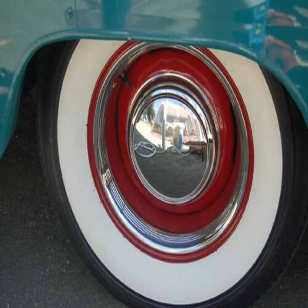 White Tire Sidewall Set of 4 PCs Side 10 ''12'' 13 "14" 15 "16" 17 "Rim Standard Auto Car Rubber Accessories Style