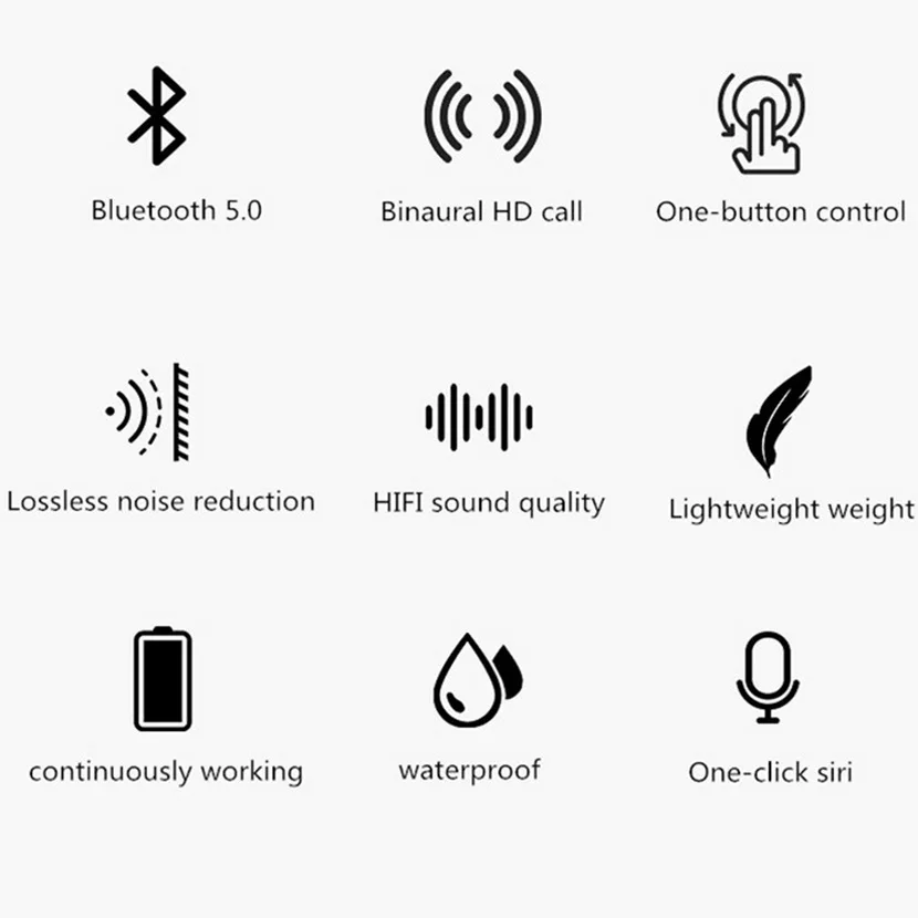 KPHRTEK 100 шт TWS Bluetooth наушники Mini Dual V5.0 беспроводные наушники 3D стерео звук наушники Bluetooth наушники
